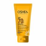 Oshea Herbals UVShield Sunscreen SPF 70 PA++ For All Skin Types | Non Sticky & Water Resistant | UVA & UVB Protection | Enriched with Watermelon & Avocado Extract 60g