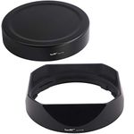 Haoge LH-X13B Bayonet Dedicated Lens Hood of Square Metal for Fuji Fujifilm Fujinon XF 18-55mm F2.8-4 R LM OIS Lens and Fujinon XF 14mm F2.8 R Lens (New Version with a Hood Metal Cap)