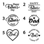 Happy Father's Day Themed Vinyl Stickers for Dad Glass Jar Decal Personalised Gift