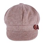 David & Young Women's Brushed Knit Jersey Cabbie Hat, Beige