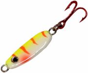 Northland Fishing Tackle Forage Minnow Ice Fishing Jigging Spoon Lure, for Walleye, Crappie, Bluegill, Trout, & More, UV Electric Perch, 1/4 Oz, 1 Pack