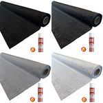 The Metal House 11sq Metres 4 way super stretch van lining carpet - with Trimfix Glue - choose colour (Black)