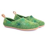 BureBure Women's Wool Slipper Cocoon Green Chartreuse