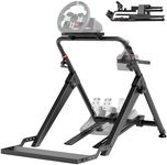 ARES WING Foldable Sim Racing Wheel Stand with Chair Fixing Slot, Formula and GT Racing Simulator Cockpit Compatible with Fanatec, Thrustmaster, Logitech, Moza, Racing Games on PS5, PS4, Xbox and PC