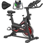 GOFLYSHINE Exercise Bikes Stationary,Exercise Bike for Home Indoor Cycling Bike for Home Cardio Gym,Workout Bike with Ipad Mount & LCD Monitor,Silent Belt Drive (black)