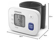 Omron HEM 6161 Fully Automatic Wrist Blood Pressure Monitor with Intellisense Technology, Cuff Wrapping Guide and Irregular Heartbeat Detection for Most Accurate Measurement (White)