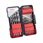 Bosch Professional 18pcs. HSS Twist Drill Bit PointTeQ (for Metal, in ToughBox, Ø 1-10 mm, Accessory Drill)