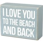 Primitives By Kathy I Love You to The Beach and Back Box Sign