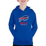 Team Fan Apparel Youth NFL Ultimate Fan Logo Fleece Hooded Sweatshirt -Tagless Football Pullover for Kids - Officially