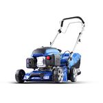Hyundai Petrol Self Propelled Lawnmower, 17"/43cm 139cc, Recoil Pull Start, 5 Adjustable Cutting Heights, Large 45l Grass Collector Bag, Foldable Handles, 3 Year Warranty,