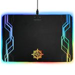 ENHANCE LED Gaming Mouse Pad RGB - Hard Mouse Pad with 7 Light Up Modes and Brightness Controls - Large Surface (13.75 x 9.8 in) with Glowing Lights and Rubber Non-Slip Grip for Desktop Gamers