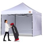 ABCCANOPY Classic Ez Pop up Canopy Tent with Sidewalls 10x10 Market and Patio-Series, White