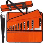 QIQU Orange Chef Knife Bag With 20 