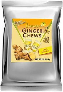 Prince of Peace Ginger Chews with Lemon Made from Real Ginger Root, Non-GMO, Vegan Candy Individually Wrapped Healthy Candy 2.2Lb/1kg
