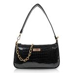 Dixon Synthetic Leather Casual Travel Chain Shoulder Deatachable Slingbag For Women (Black)