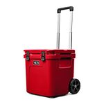 YETI Roadie 48 Wheeled Cooler with Retractable Periscope Handle, Rescue Red