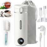 Wohlstand 500ml Mini Portable Travel Kettle, USB-C Electric Water Heater, 300W Fast Heating, 37‑100°C Temperature Control, 316 Stainless Steel, Keep Warm Function