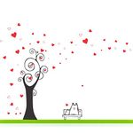 StickMe 'Cute Cats - Love Tree -Decorative - Creative - Colorful - Wall Sticker' -SM022 (Multi Colour, Vinyl - 170cm X 120 cm)