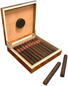 Prestige Import Group - The Chateau Small Humidor - Capacity: 20 Cigars - Color: Burl