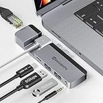 USB C Hub for Macbook Pro 14 16 inch, Minisopuru USB Hub Multiport Adapter for Macbook Pro 2021, Macbook Docking Station Macbook Pro Accessories Support with USB4 40Gbps, USB 3.2 hub,100W PD, Ethernet