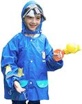 TRIWONDER Raincoat Rain Cape Ponchos for Kids, Girls, Boys, Poncho Jacket Gear with Backpack Position (Blue - Upgrade, S (3-5 years old))