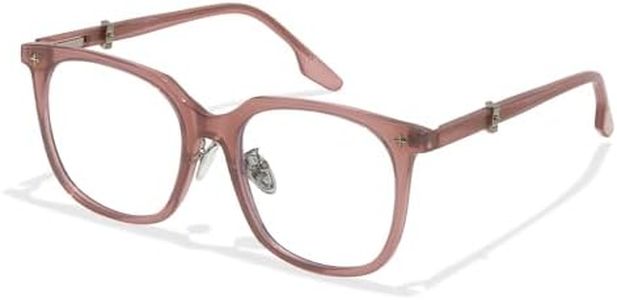 Chicid Oversized Blue Light Blocking Glasses with Chic Square Frame Metal Temple for Women Men