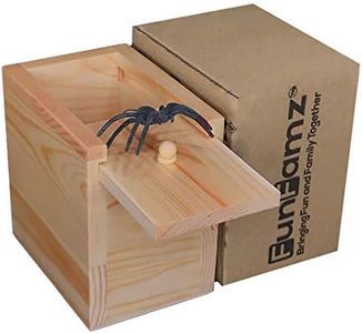 FunFamz The Original Spider Prank Box- Funny Wooden Box Toy Prank, Hilarious Money Gift Box Surprise Toy and Gag Gift Practical Joke