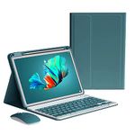 kaitesi iPad 10th Generation 2022 Keyboard Case Mouse, Magnetically Detachable Wireless Color Keyboard Slim Shell Lightweight Smart Case for iPad 10 10.9 inch (Dark Green)