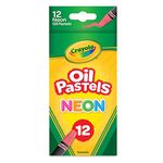 Crayola Oil Pastels, Assorted Neon Colors, Gift for Kids & Adults, 12 Count