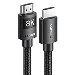 UGREEN HDMI 2.1 Cable Certified 10K 8K 4K 1440P@240/165/144/120Hz eARC HDR Ultra High Speed 48Gbps HDCP 2.3 Dolby Atmos Vision Compatible for PS5 Xbox Series S Soundbar TV Game Monitor Laptop PC(5M)