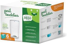 Pail Buddies Diaper Pail Refills | 6 Count | Compatible with Dekor Plus Diaper Pail | Strong, Durable Diaper Pail Refills with Fresh, Baby Powder Scent