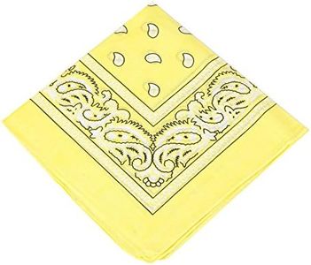 Boolavard 1s, 6s, 9s or 12 Pack Cowboy Bandanas with Original Paisley Pattern (Yellow)