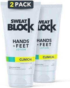 SweatBlock Antiperspirant Lotion for Hands & Feet - CLINICAL STRENGTH for Men & Women - Hyperhidrosis Aid to Stop Excessive Sweating (2 Pack)