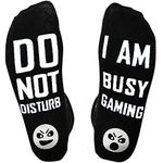 Novelty Cotton Socks Do Not Disturb I'm Gaming Socks Soft Unisex Sock Funny Christmas Gifts for Men and Women