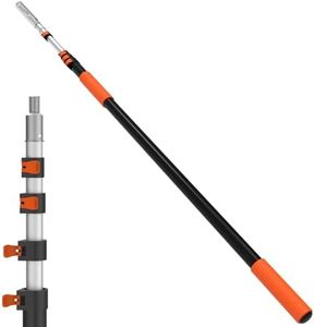 LAANPOLE Telescopic Pool Pole, 16ft Heavy Duty Swimming Pool Pole, Adjustable Pool Cleaning Pole for Skimmer Nets, Vacuum Heads and Brushes