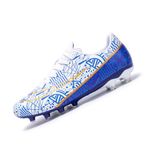 Roniluu Soccer Shoes Men,Low-Top Soccer Cleats Women,Professional Football Shoes Boys Girls Blue