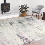 ASIinnsy Area Rugs Abstract Rug Modern Rugs Living Room Soft Short Pile Large Rug for Living Room Bedroom Dining Room Home Decor Non-Slip Floor Carpet Mat Cream (Grey/Multi, 160 x 200 cm)