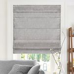 CHICOLOGY Belgian Denim Cordless Roman Shades, 31" W X 64" H, (Privacy & Light Filtering)