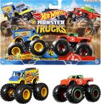 Hot Wheels Monster Trucks Demolition Doubles, Set of 2 Toy Monster Trucks in 1:64 Scale (Styles May Vary)