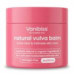 Vanibiss Natural Vulva Balm - Vulva Cream & Tender Skin Care Topical Moisturizer - Relieves Dryness, Itching, Chafing, and Burning - Vulva Care & Menopause Support - Estrogen Free (2oz)