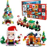 MooMoo Baby Christmas Advent Calendar6 in 1 Building Blocks, 24 Days Countdown Calendars Gifts for Boys and Girls, Building Toys, Party Favors, Birthday Present for Kids, Advent Calendar Santa 2024