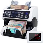 Jubula MV-500 Money Counting Machine That Value Counts Mixed banknotes | Cash Counting Machine with 11-Point Counterfeit Money Detector | Money Counter Machine | GBP EUR USD etc