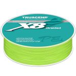 TRUSCEND X8 Braided Fishing Line, Durable and Valuable Braid PE Line for Professionals, More Thinner More Smoother Performance for Casting Well, Must-Have Freshwater Fishing Gear, Fishing Gift for Men