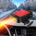 Portable Car Heater,12V 200W Fast Heating Defroster 2 in 1 Automobile Windshield Fast Heaters Car Heater That Plugs into Cigarette Lighter for Car, SUV, Trucks(Red)