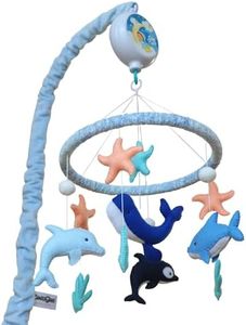 Ocean Baby Mobile for Crib | Sea Creatures Crib Mobile for Boys & Girls | Musical Baby Crib Mobile with 12 Lullabies | Under The Sea Nursery Decor Gift