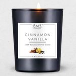 Em5 Cinnamon Vanilla Scented Wax Candle | Smokeless & Non-Toxic Candles For Home Decor & Aromatherapy | 60 Gm | Long Burning Time Up To 20 Hours | Best For Gifting