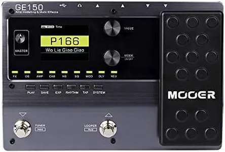 MOOER GE150 Electric Guitar Amp Modelling Multi Effects Pedal Portable Multi Effects Processor with Expression & IR Loading for Live show, Live Streaming, Home Studio, Guitar Practice