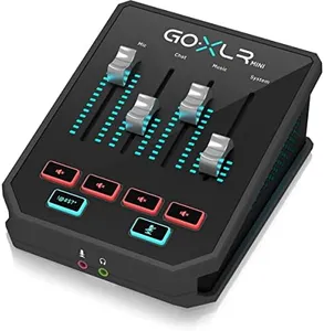 TC Helicon GoXLR MINI Online Broadcast Mixer with USB/Audio Interface and Midas Preamp, Officially Supported on Windows