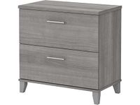 Bush Somerset 2-Drawer Lateral File Cabinet, Letter/Legal, Platinum Gray, 30-Inch (WC81280)