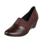 Metro Women's Brown Synthetic Pumps 7-UK (40 EU) (31-4804)